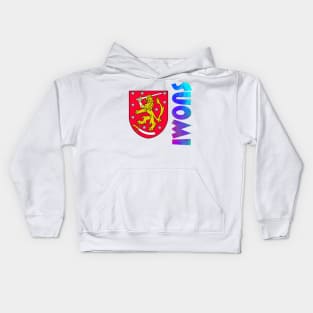 Suomi (Finland) Coat of Arms Design Kids Hoodie